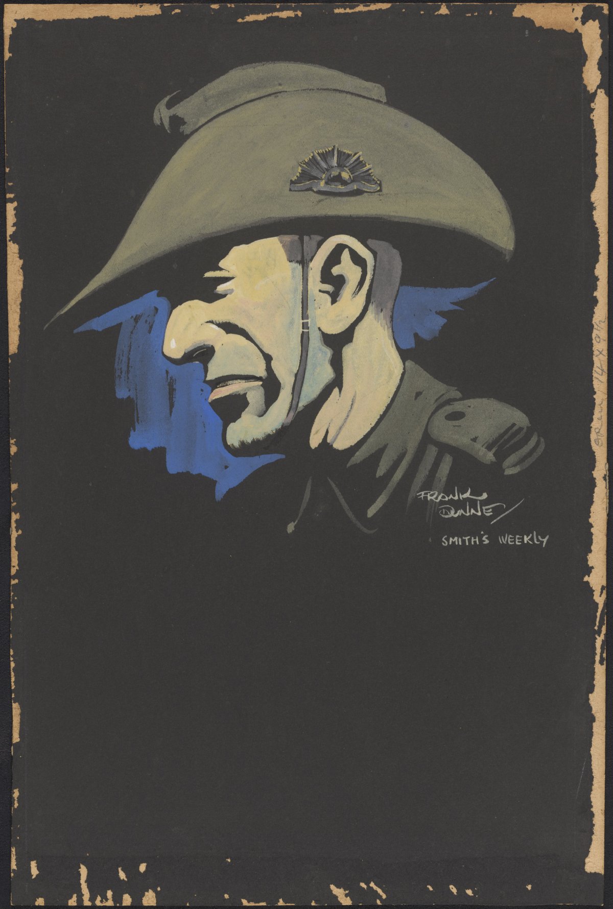 Portrait of ANZAC soldier for Smith's Weekly, between 1919 and 1937